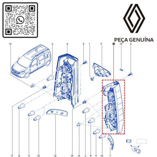 RN 51619R 265551619R LANTERNA TRAS. ESQ. KANGOO II 22... 4